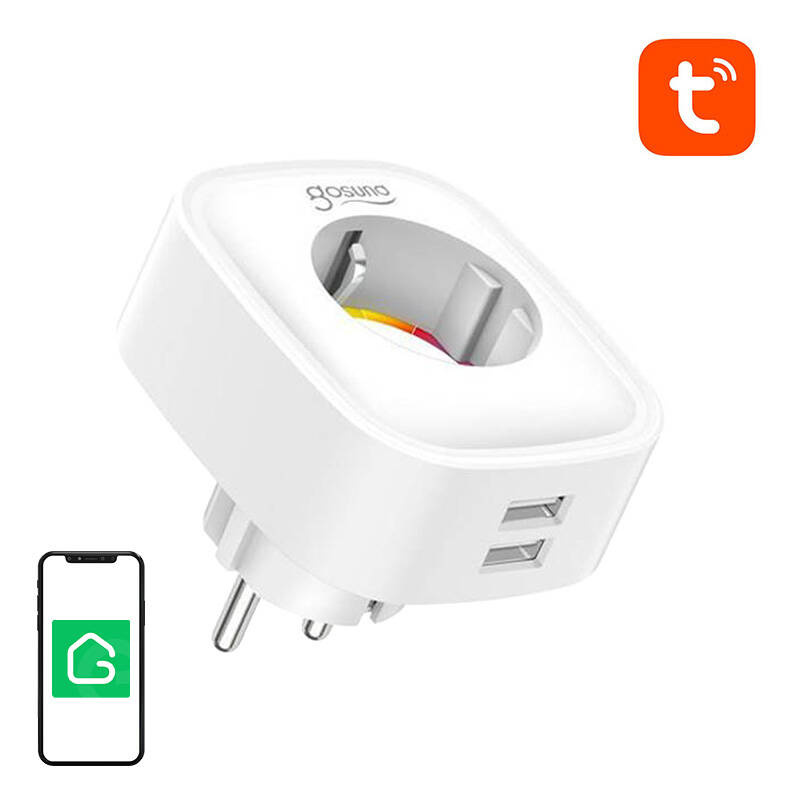 Viedā WiFi rozete Gosund SP112 2xUSB, 16A, Tuya