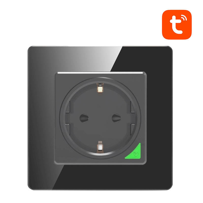 Viedā WiFi sienas rozete Avatto N-WOT10-EU-B TUYA (melnā)
