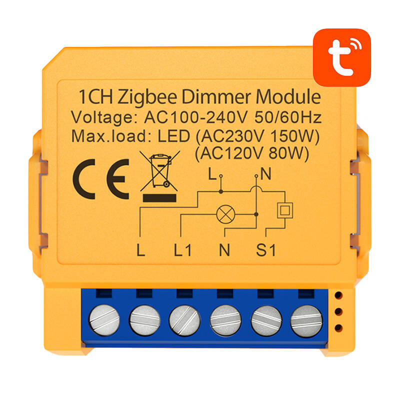 Viedais kontaktligzdas slēdzis ZigBee Avatto ZDMS16-1 TUYA