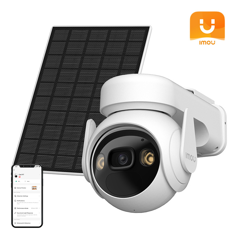 Rotējoša āra WiFi kamera ar saules paneļu IMOU Cell PT kit lite (C tips)