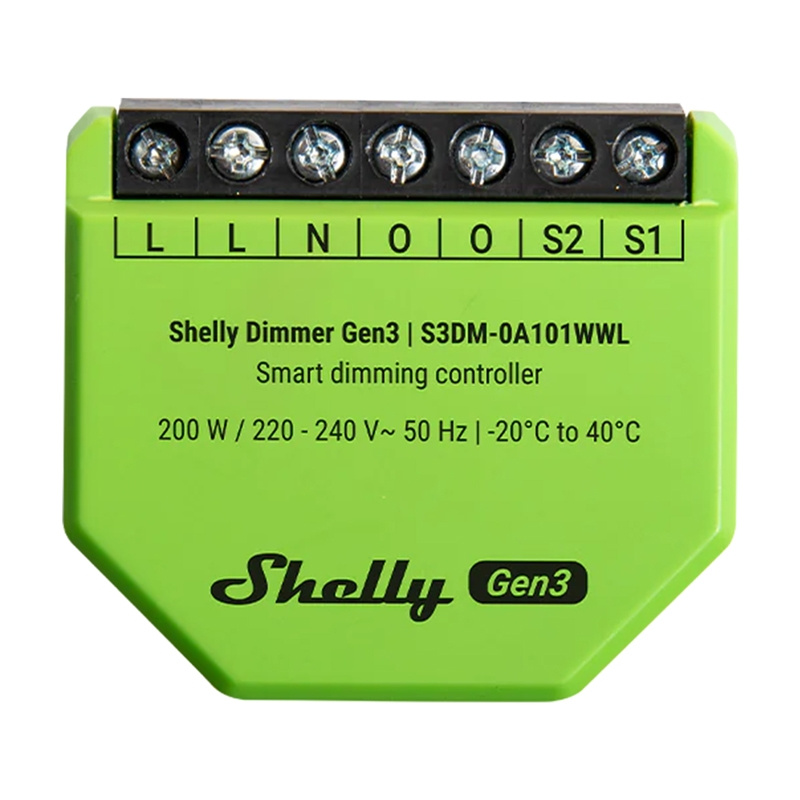 Shelly Dimmer Gen3 WiFi gaismas kontrolieris